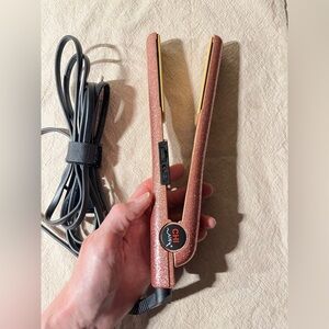 CHI Air Ceramic Flat Iron 1” Rose Gold Glitter Hair Straightener Tested
